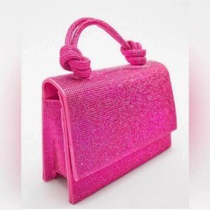 ZARA FUCHSIA SPARKLY MINI CITY BAG